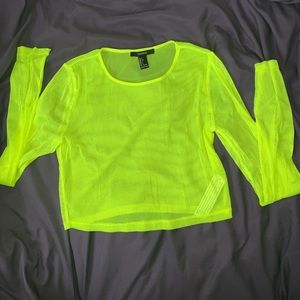 Lime green crop top
